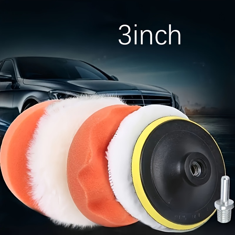 11pcs/set Foam Car Polishing Disc Self-adhesive Buffing Waxing Sponge Wool  Wheel Pad For Polisher Drill Adapter Kit Polish