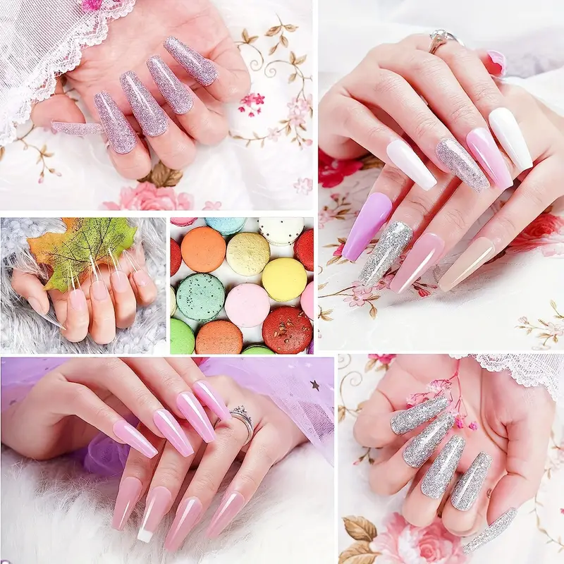 dip powder nail kit 12 colors dip manicure kit pure and glitter dipping powder set with base top coat for professionals beginners gorgeous spring summer classic french nail art home salon diy details 4