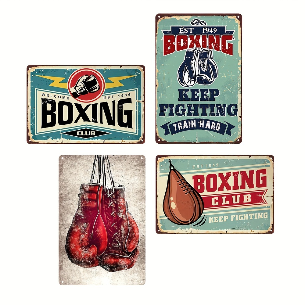 Guantes de boxeo rojos impresos en lienzo para decoración de pared de boxeo  negro, carteles inspiradores de lucha de boxeo, arte de pared, arte