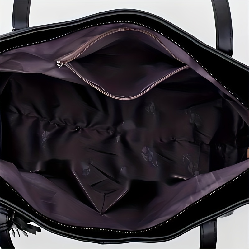 Large Capacity PU Leather Tote Handbag for Women
