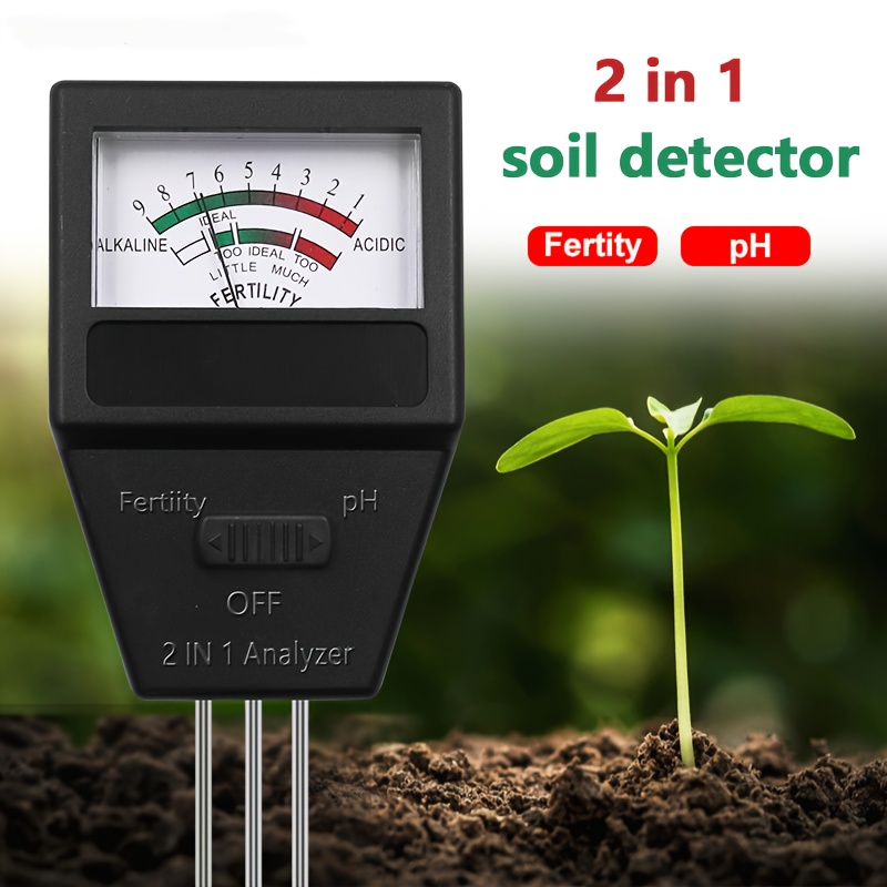 Tester del suolo, misuratore di acidità del suolo Umidità del suolo e  umidità Ph Rilevatore di valore Dispositivo di misurazione del suolo per  orticoltura Vaso Giardino Agricoltura