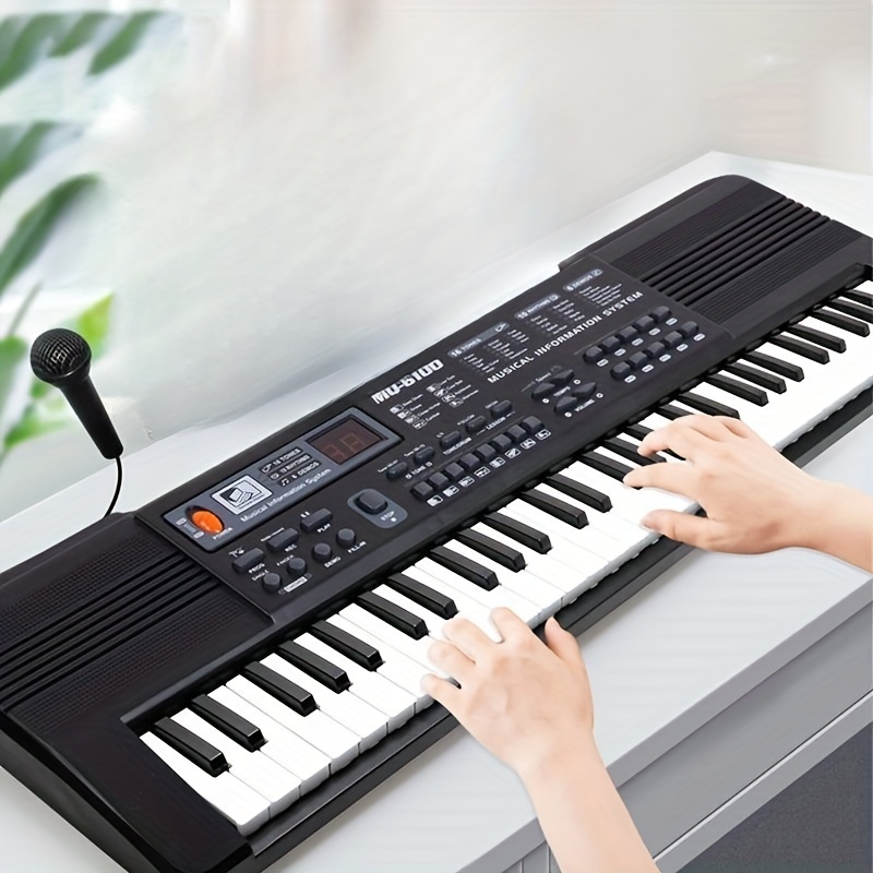Black 61 Key Music Electronic Keyboard Electric Digital Piano Organ Xmas  Gifts