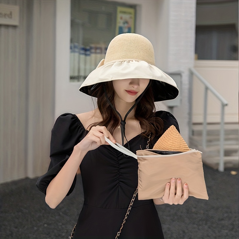 Vintage Crochet Bucket Hat Elegant Uv Protection Sun Hat - Temu