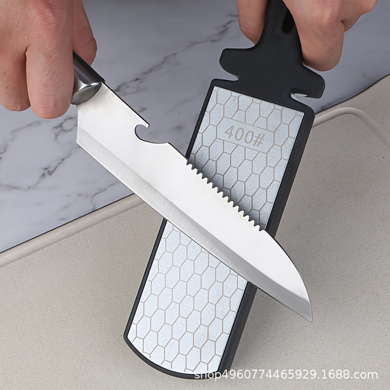 Double Sided Diamond Sharpening Stone, Fast Emery Knife Sharpener Double  Sided Sharpening Stone Multipurpose Sharpening Stick Kitchen Tools,for Food  Trucks Outdoor Kitchen Grinding Tool - Temu