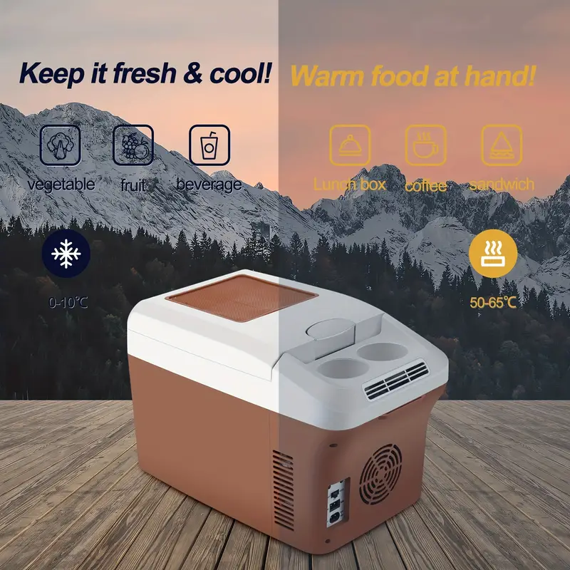 personal thermoelectric cooler warmer 12 liter capacity portable electric car cooler with dc12vac120v and camping use dual use etl listed car refrigerator mini refrigerator cold and warm box makeup box outdoor incubator details 1