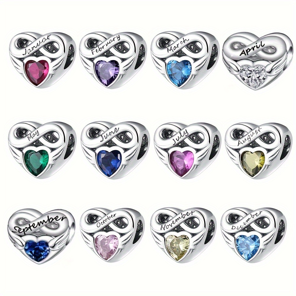 925 Sterling Silver Plated Copper Beads Heart Shape Infinite - Temu