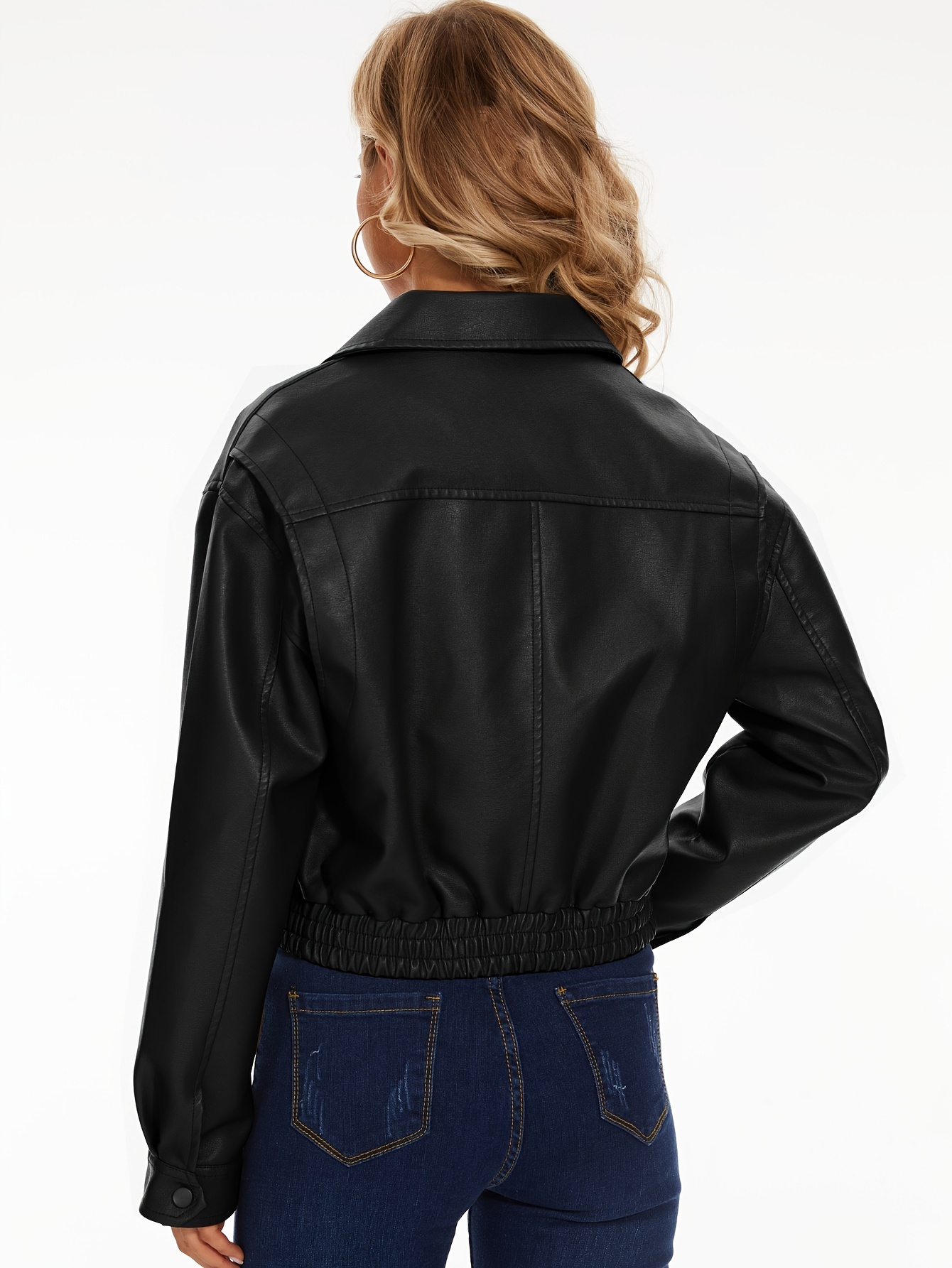 solid zipper front jacket casual y2k long sleeve jacket - Temu