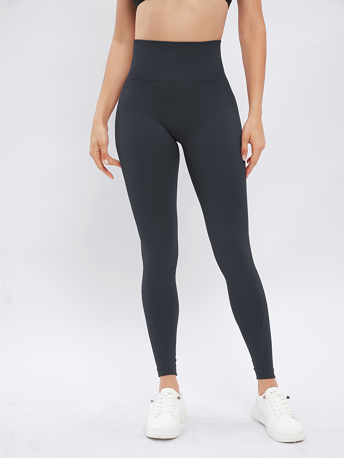 Womens Solid Color Yoga Pants High Waist Elastic Tight Pants Hip Breathable  Leggings - Sports & Outdoors - Temu Canada