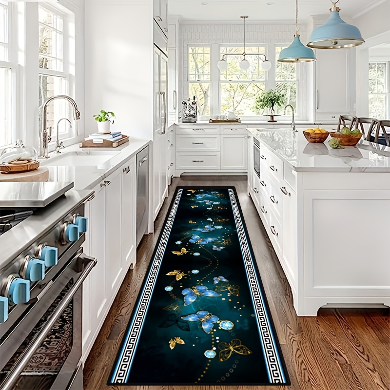 Nordic Washable Kitchen Mat Floor Long Hall Carpet for Bathroom