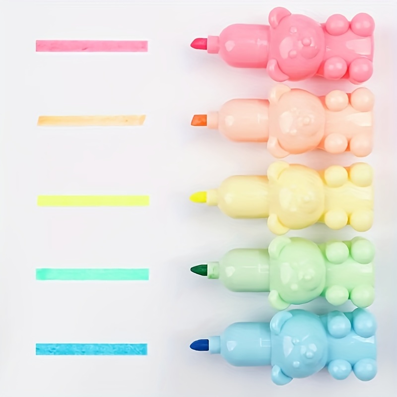 24 Colors Double Headed Highlighter Pen Kawaii Marker Candy