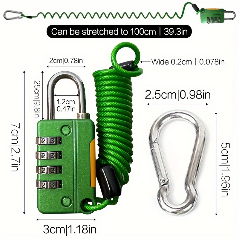 Integrated Spring Rope Password Lock Door Bicycle Anti theft - Temu