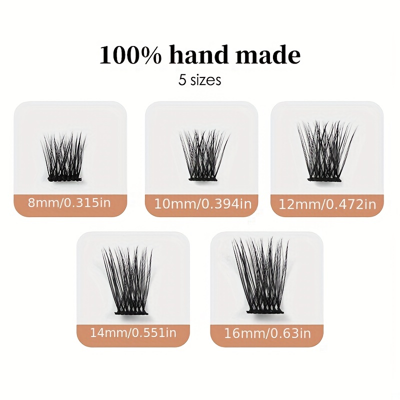 7 Rows C Curl Cluster Eyelashes Wispy Cross Lash Extensions