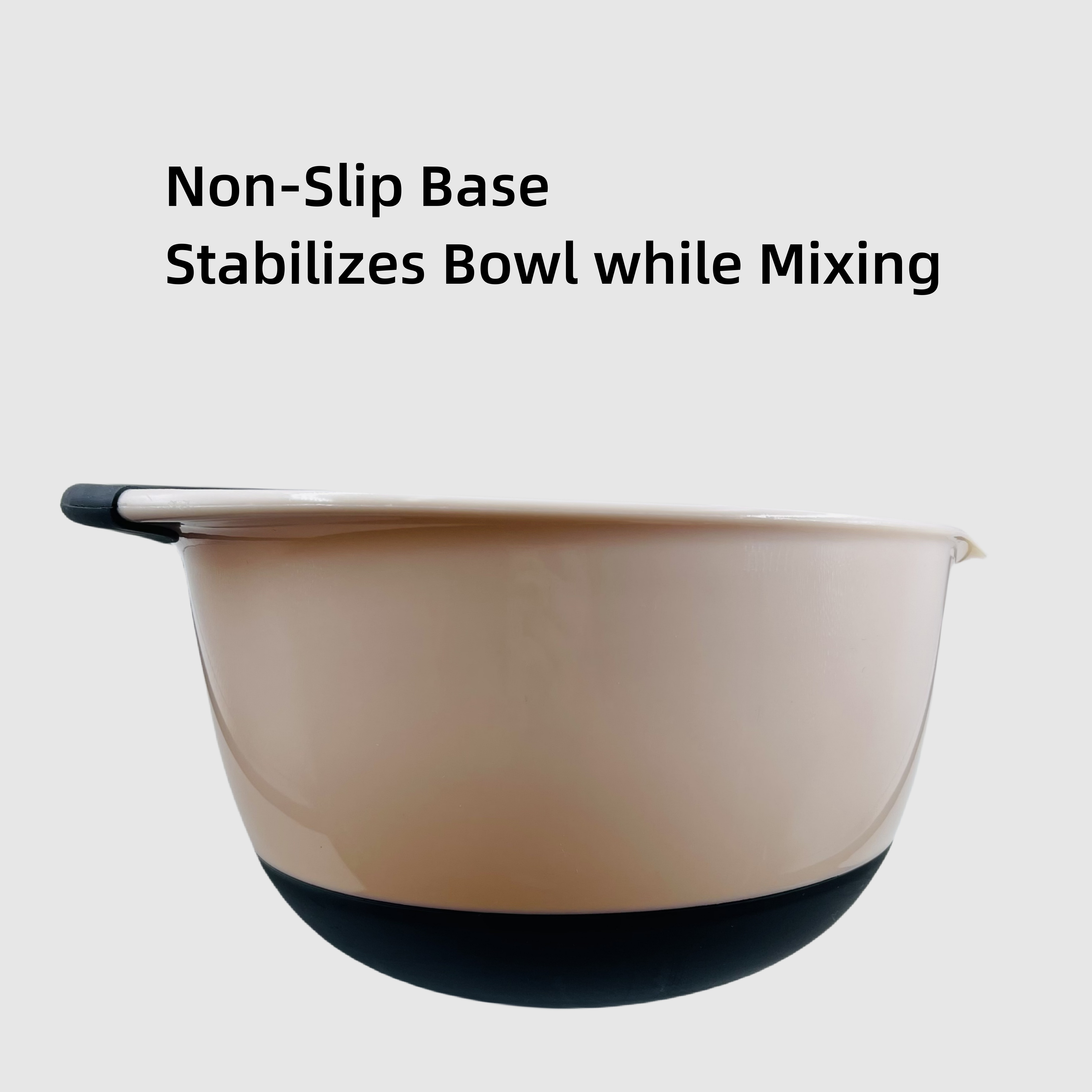 OXO 1066421 Good Grips 3-Piece White Plastic Mixing Bowl Set with Non-Slip  Bases - 3/Set