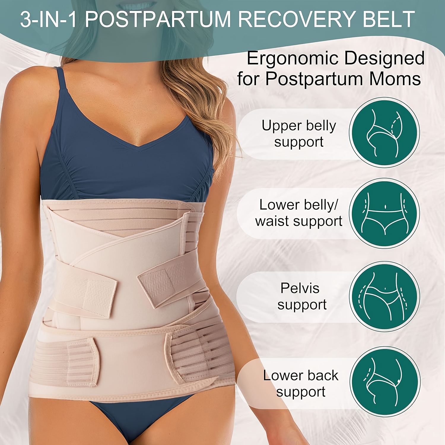 3 in 1 Postpartum Belly Band Post C Section Support Recovery - Temu