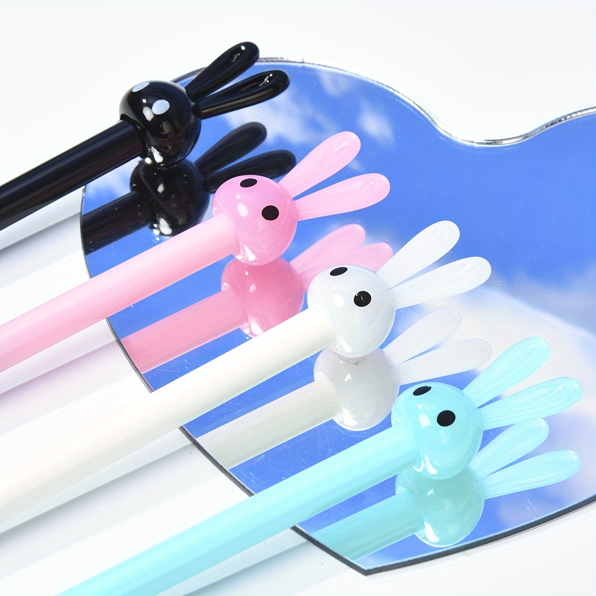 Cute Gel Pen: Creative Bunny Girls Bowknot Press Office Gift - Temu