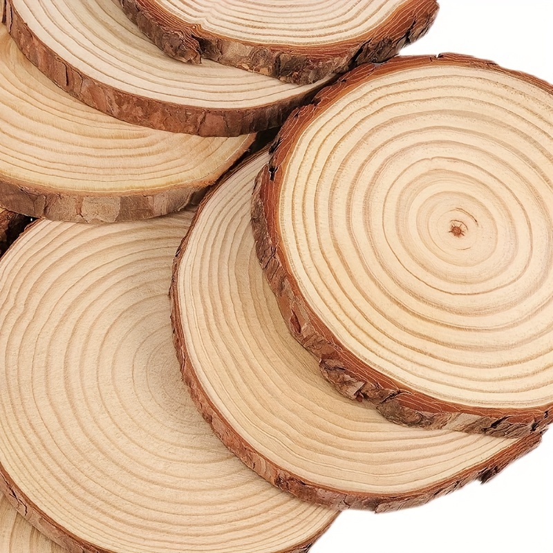 Round Wood Discs Perfect For Diy Crafts Home Decorations - Temu