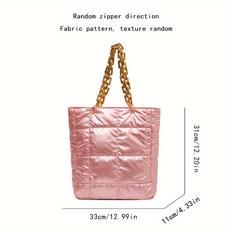 Quilted fabric tote bag - Women's fashion