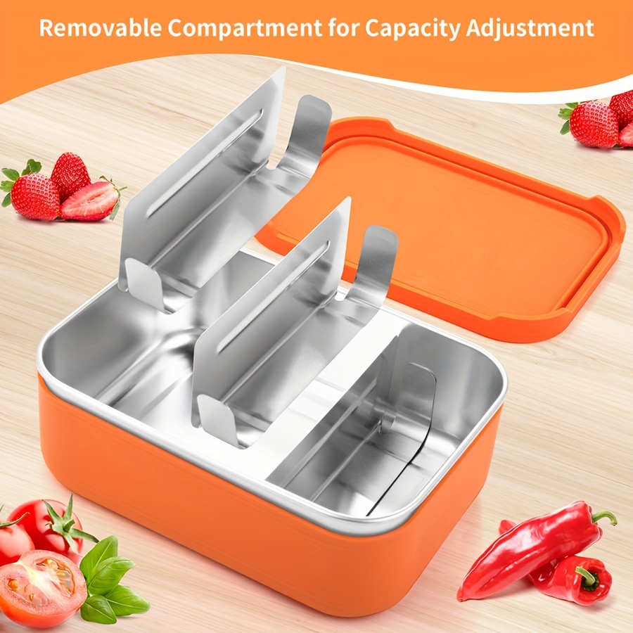 Stainless Steel Lunch Box With Silicone Cover, Compact Lunch Box, Metal Lunch  Box, For Teenagers And Workers At School, Canteen, Back School, For Camping  Picnic And Beach, Home Kitchen Supplies - Temu