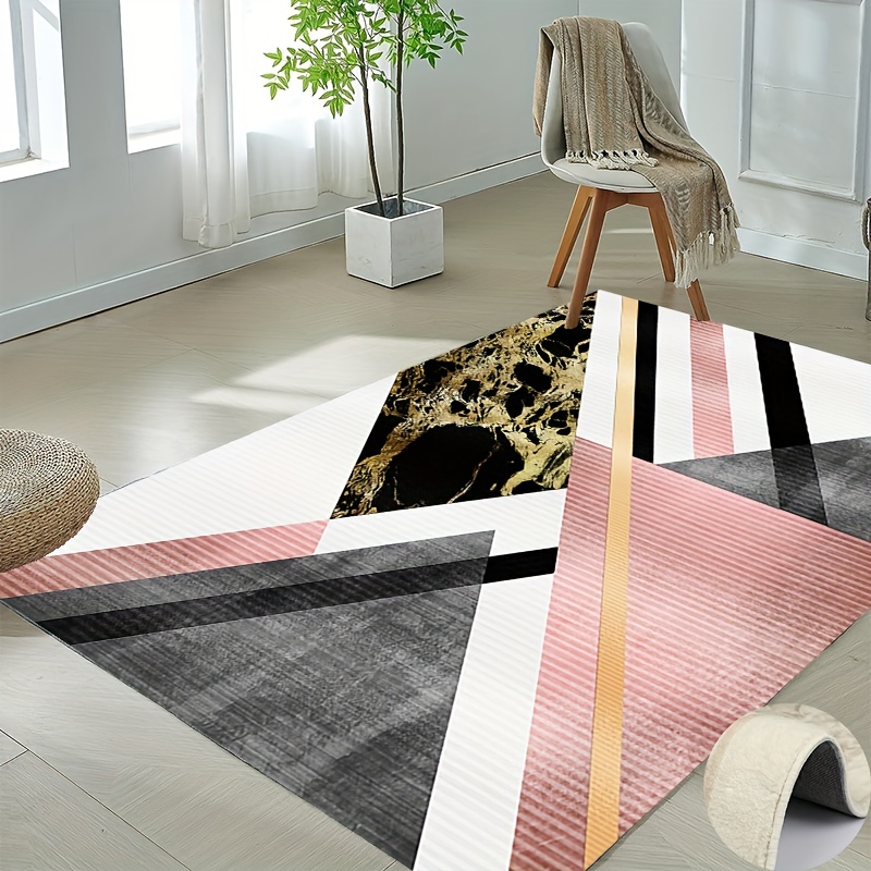  Alfombras modernas para sala de estar, diseño de líneas negras, alfombra  grande para dormitorio, comedor, sala de estar, decoración del hogar, 31.5  x 59.1 in : Hogar y Cocina