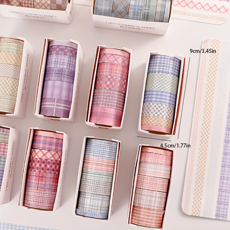 Classical Plaid Series Washi Tape Student Scrapbook Decor - Temu