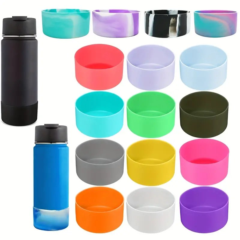 Protective Silicone Bottom Cover For12oz- Water Bottles Vacuum Cup,  Anti-slip Bottom Sleeve Cover For Stainless Steel Water Bottle - Temu