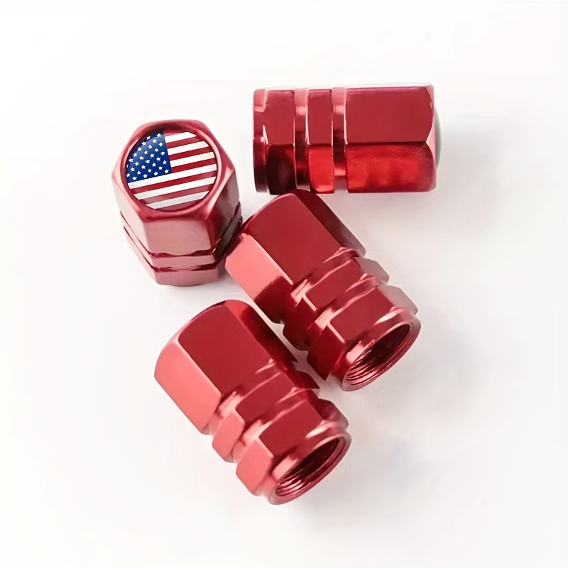 Bouchons de valves moto alu drapeau americain - Équipement moto
