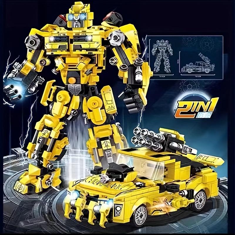 Transformers Jouets, Voiture de Jouet Robot Déformée, Transformers Optimus  Prime Jouet, Transformers Jouets Bumblebee, Robot de Voiture déformé, 2 en