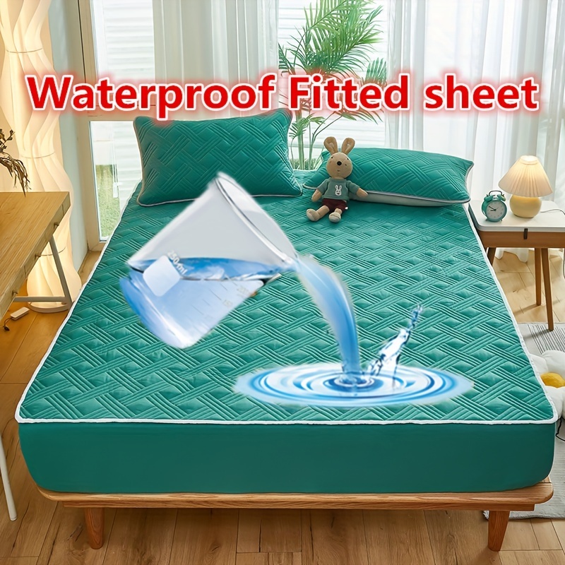 Heart Print Waterproof Mattress Protector Set - Dustproof Fitted Sheet For  Bedroom, Guest Room, And Hotel - Includes Mattress Protector And  Pillowcases (core Not Included) - Temu