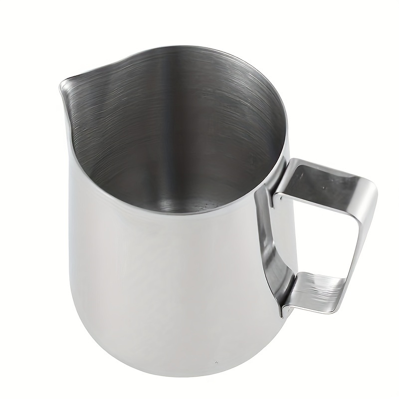 Stainless Steel Coffee Jacquard Cup With Scale Pointed Nose Thickened Milk  Frothing Cylinder Utensil Coffee Cup Jacquard Milk Frother - Temu