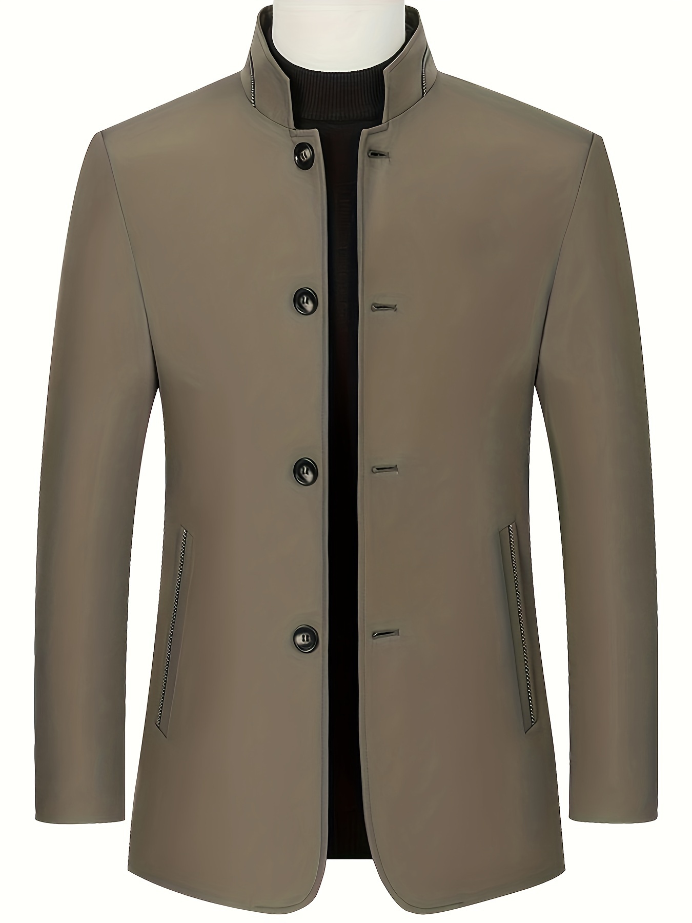 Abrigos - Chaqueta de vestir para hombre, con botones, casual, delgada, con  bolsillo, elegante, solapa de lujo, abrigos y chaquetas para hombre