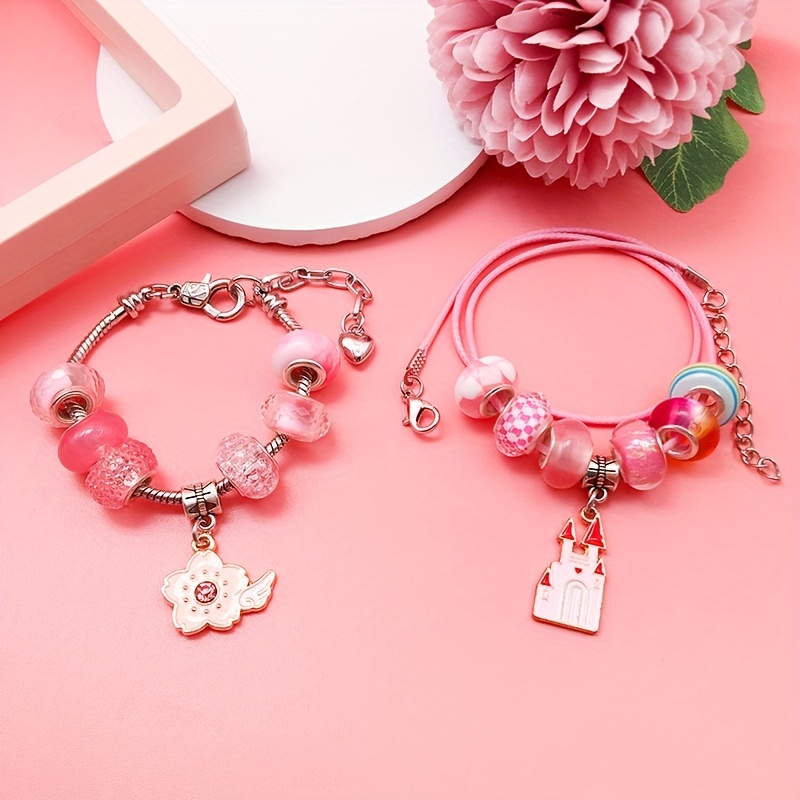 Charm Beads Bracelet Jewelry Making Kit For Women Girls - Temu