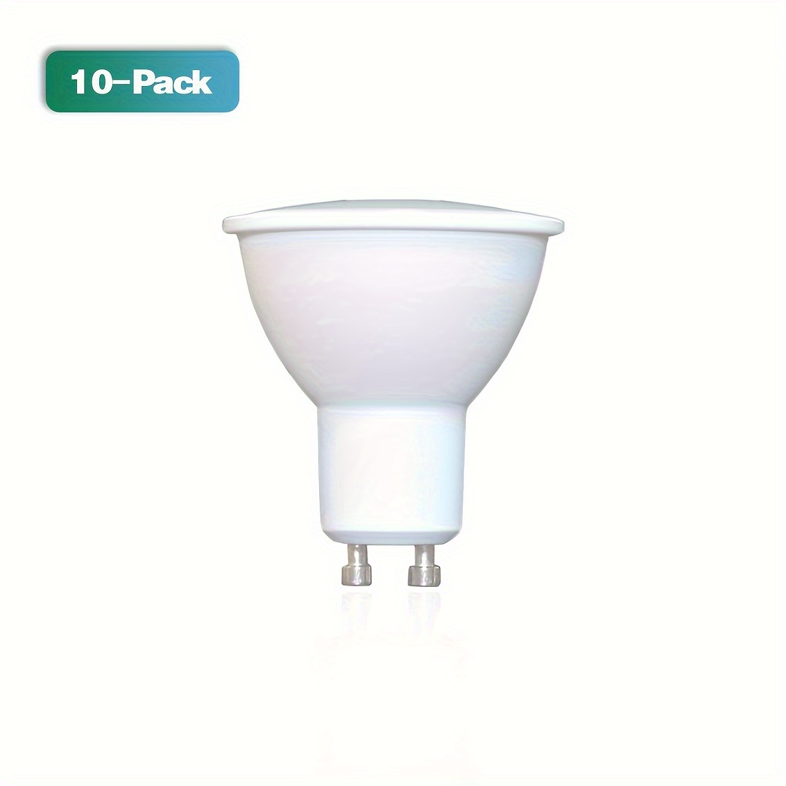 

A pack of 10 bulbs with MR16 LED technology, 6W power (equivalent to 50W), GU10 base, 480lm brightness, CRI80+, AC220-240V, 3000-6500K color temperature, ideal for home and office, energy-efficient.