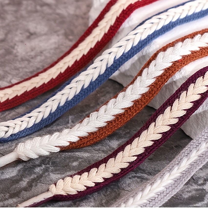 Fashion Braided Rope Shoelaces Wheat Ears Weave Shoelaces Men