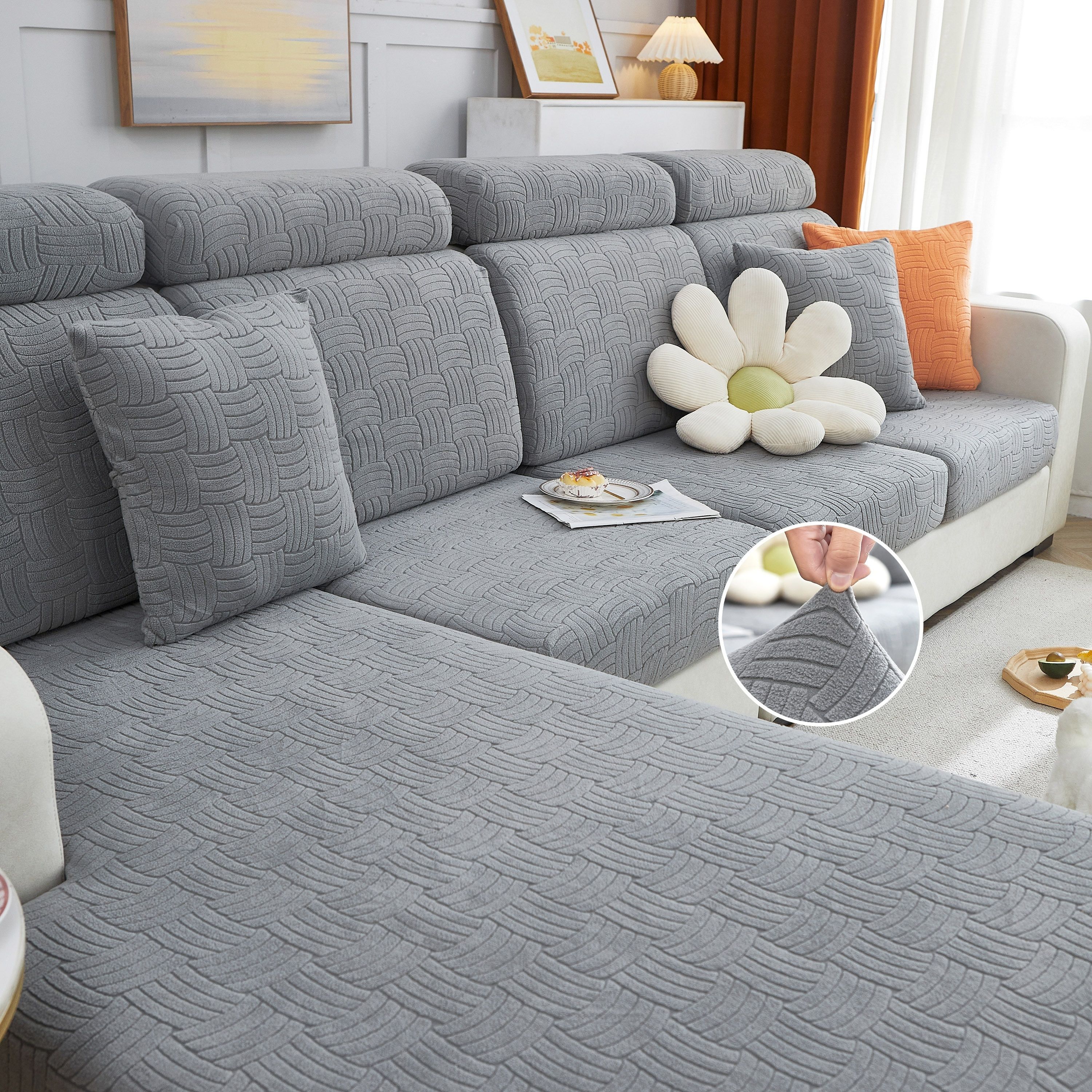 Stretch Plaid Sofa Slipcover Retro Classic Furniture - Temu