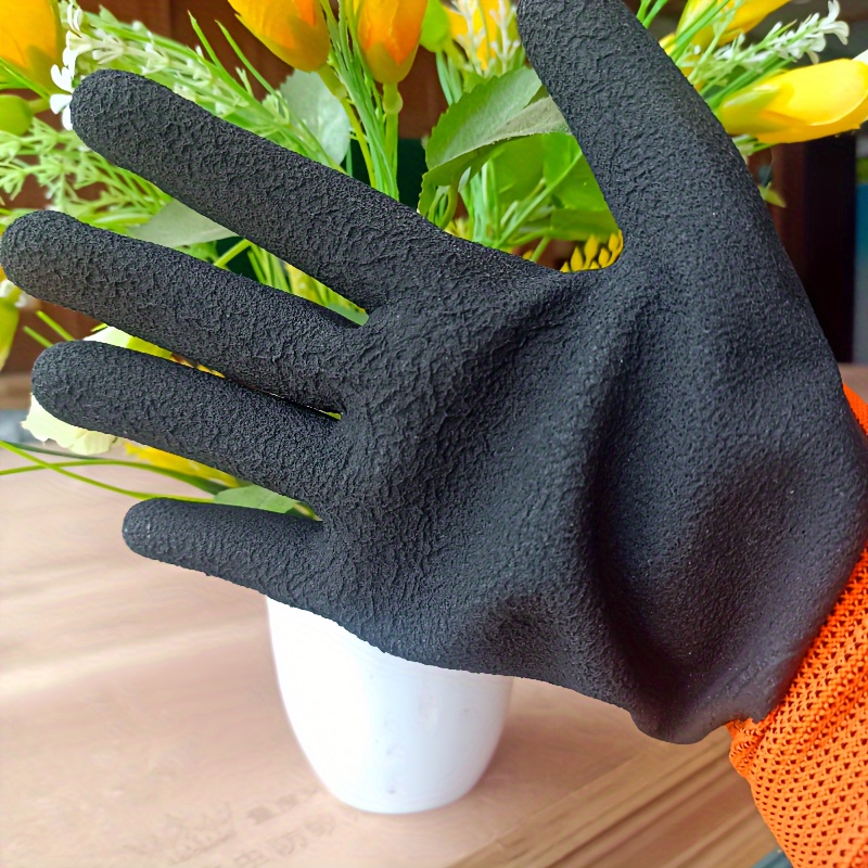 Gardening Gloves For Men And Women Breathable Rubber Coated - Temu