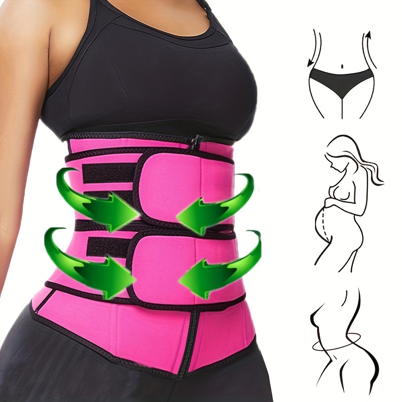 Women Waist Trainer Corset Belt Trimmer Sweat Belt Waist Slimming Weight  Loss Shapewear Adjustable Belt