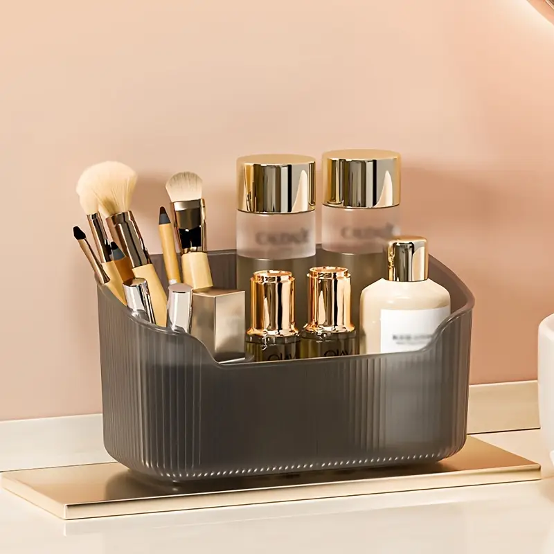 Vanity Da Viaggio Per Cosmetici - Trousse Rigida Con Maniglia, Scomparti Multipli, Blocco Con Lucchetto, Champagne/Grande - Foto 9