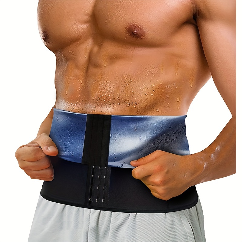  LODAY Waist Trimmer for Men Stomach Trainer Sweat Workout Shaper,Neoprene-Free  Slimming Sauna Belt (Black, S) : Sports & Outdoors
