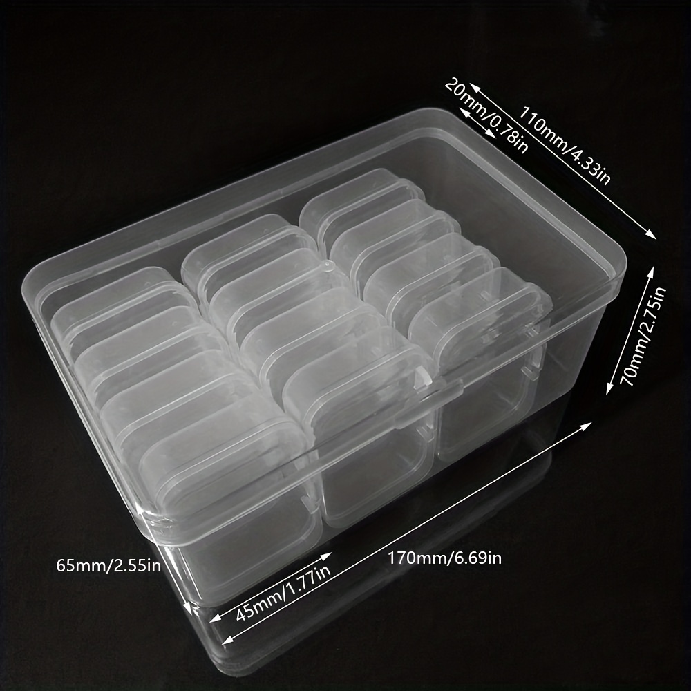 6 pzas Caja Cuadrada Plástico Transparente 4 5 cm/1 77 in - Temu