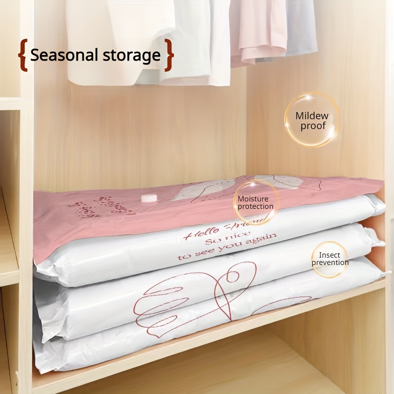 Cute Vacuum Compression Storage Bags, Sealed Moving Bags For Clothes,  Blankets, Shirts, Household Space Saving Organizer For Dorm, Closet,  Wardrobe, Bedroom, Bathroom - Temu