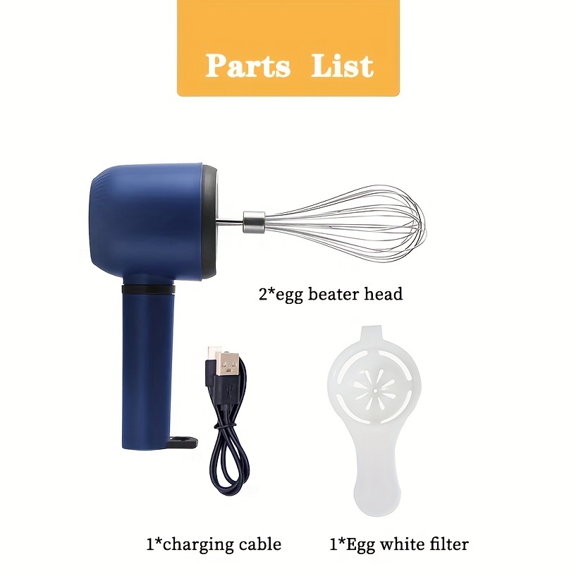 ABS Electric Eggbeater Battery Powered USB Interface Baking