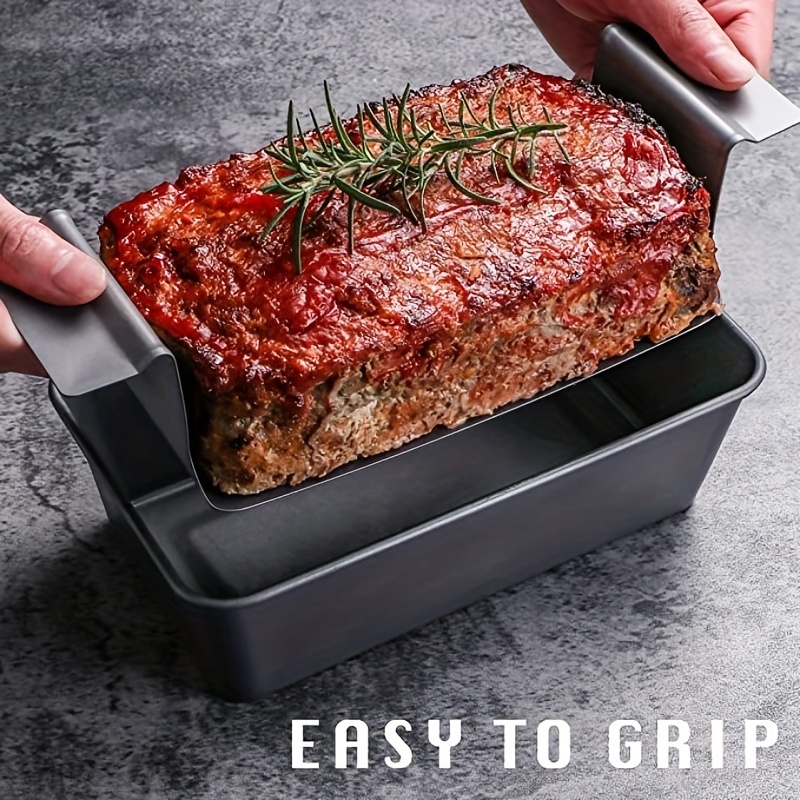 Set, Meat Loaf Pan Bread Pan With Insert (9.84''x5.7''), 2pcs Large Healthy  Coating Meatloaf Pan With Drain Drip Tray, Baking Tools, Kitchen Gadgets