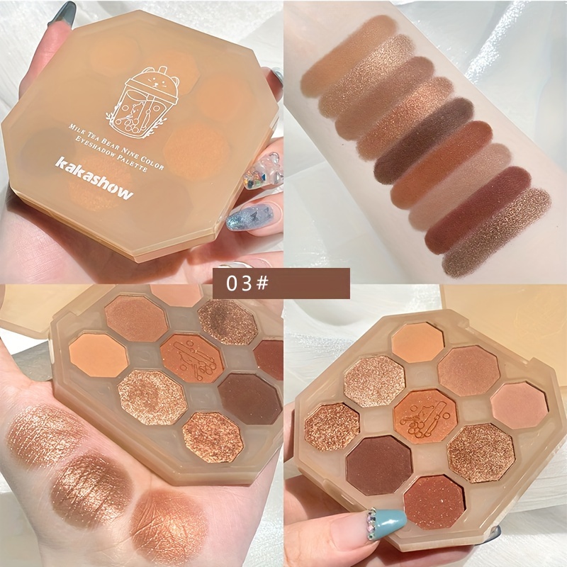 9-Color Eyeshadow Palette for Brightening Eyes