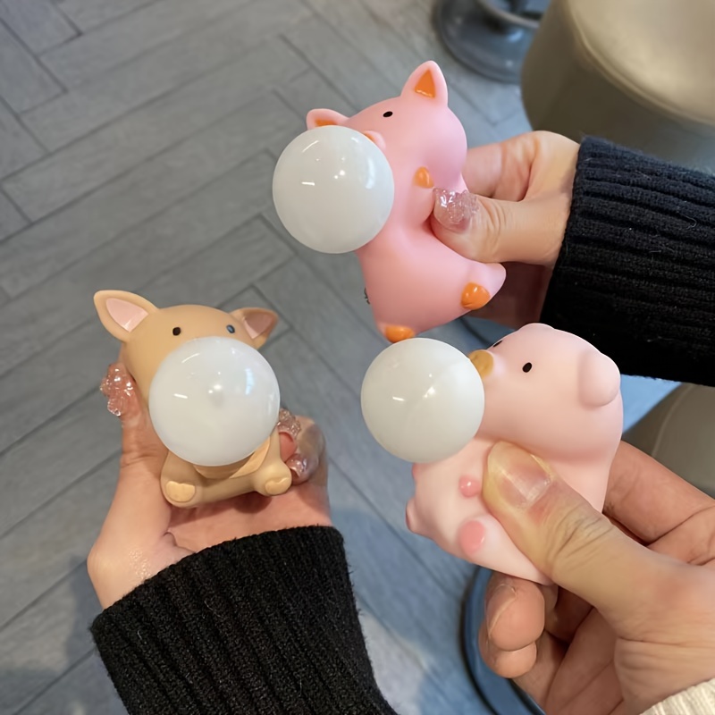 3pcs Steamed Piglet Fidget Toys, Sensory Toys Anxiety Relief Items Piglet  With Bamboo Steamer, Mini Stress Balls Stress Relief Gifts For Dumpling