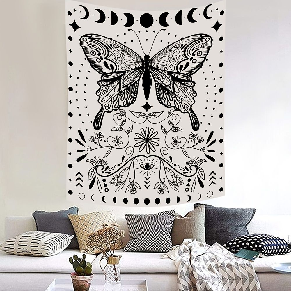 1pc Mandala Wall Hanging Tapestry, Butterfly, Moon, Flower For Bedroom And  Living Room Hippy Decor Indian Boho Bohemian Aesthetic Tapestries - Home   Kitchen - Temu