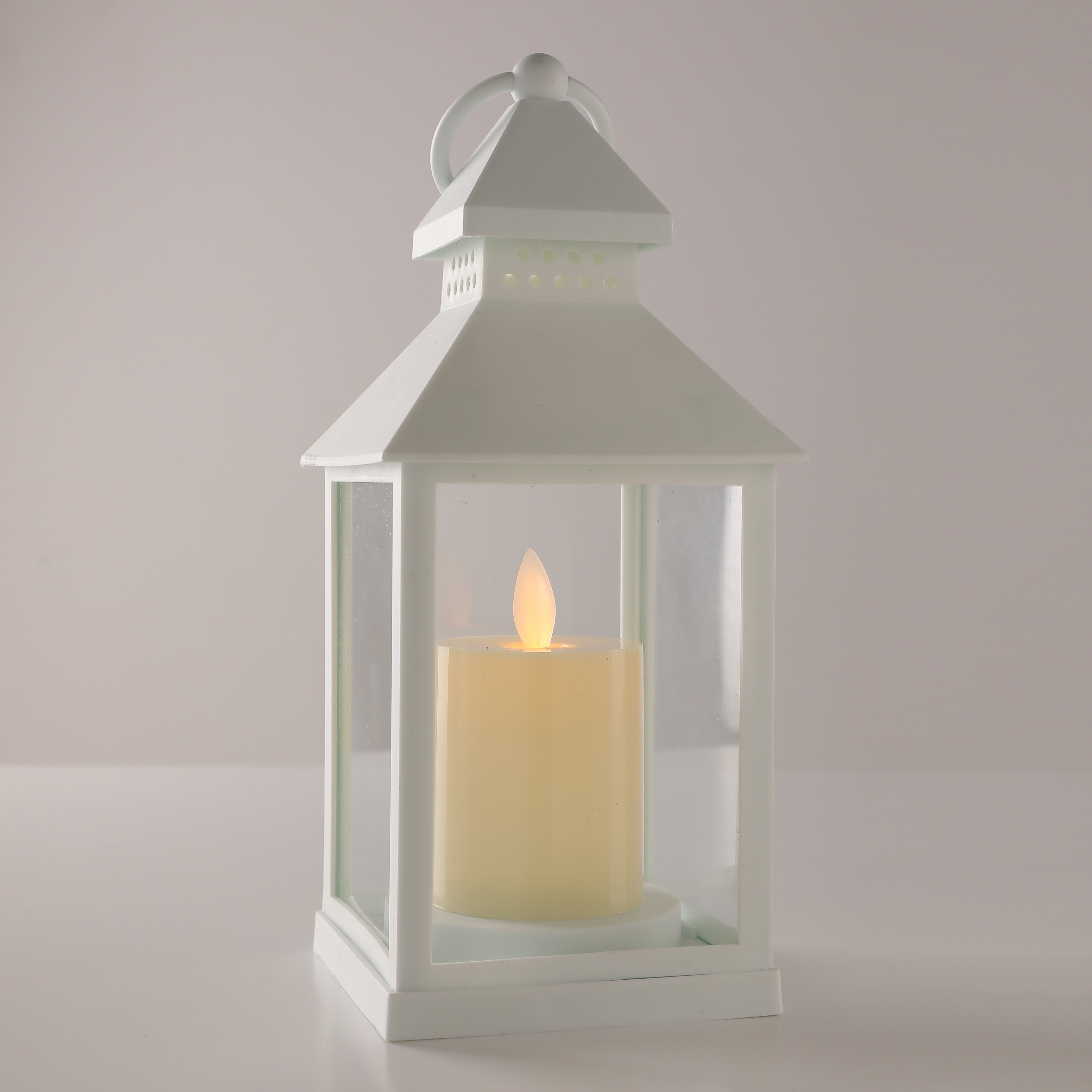 Decorative Lantern With Battery-powered Led Candle Light For