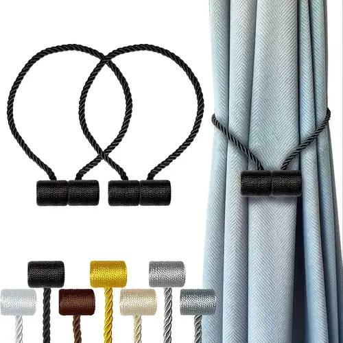 Solid Multicolor Magnetic Curtain Buckle Clips Rope Holders, Size