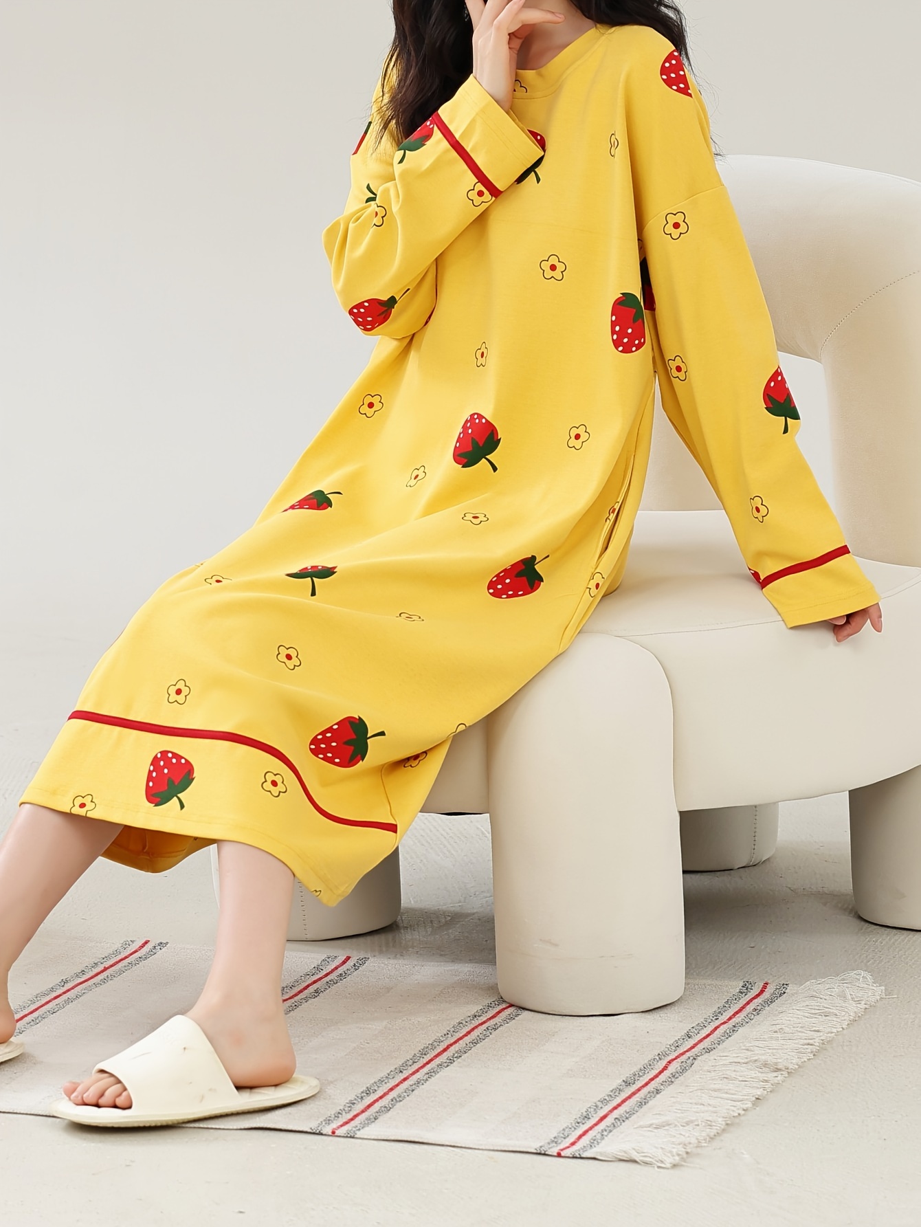 Robe de maison a fleur hot sale