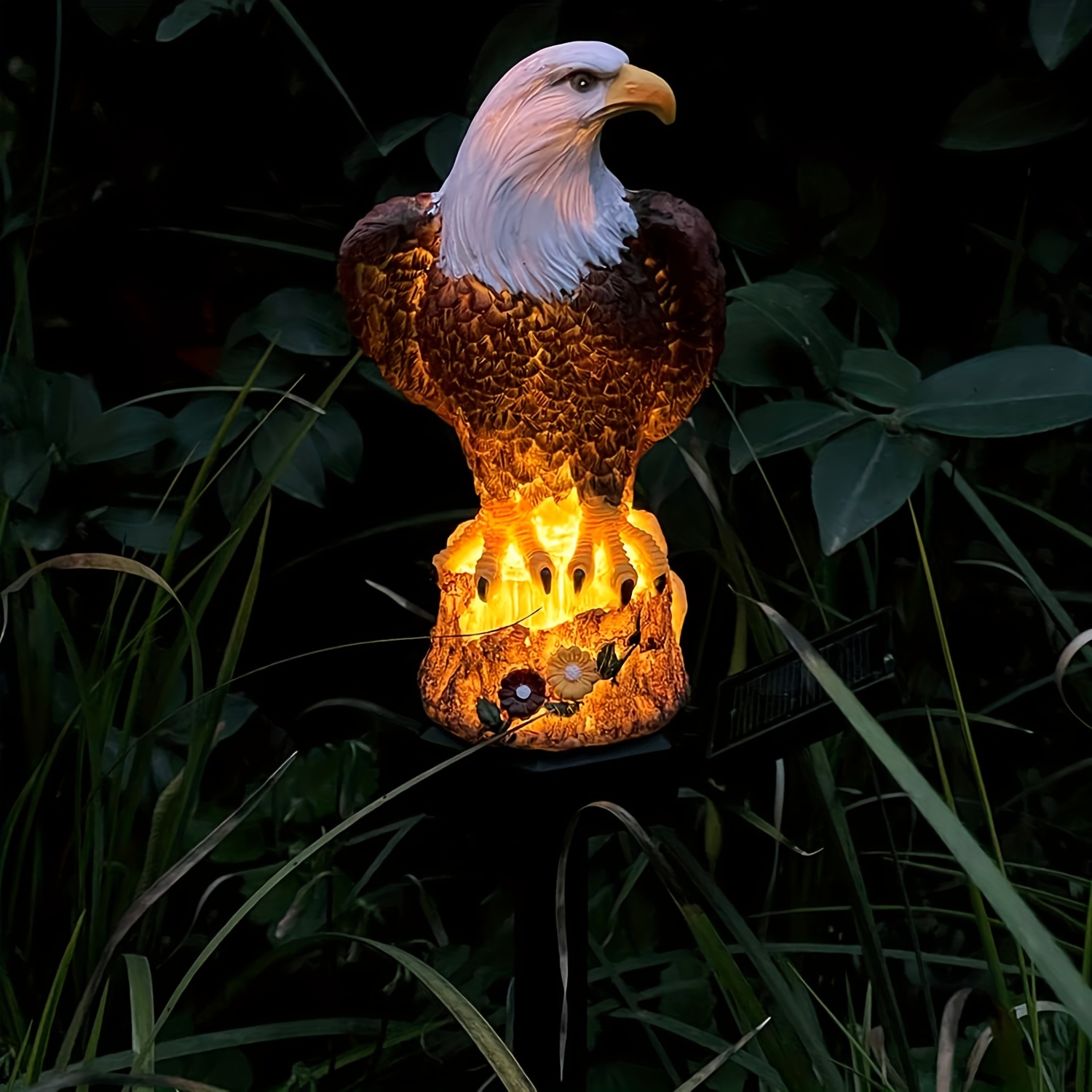 1pc Figure de hibou Lumières solaires LED décorations - Temu Canada