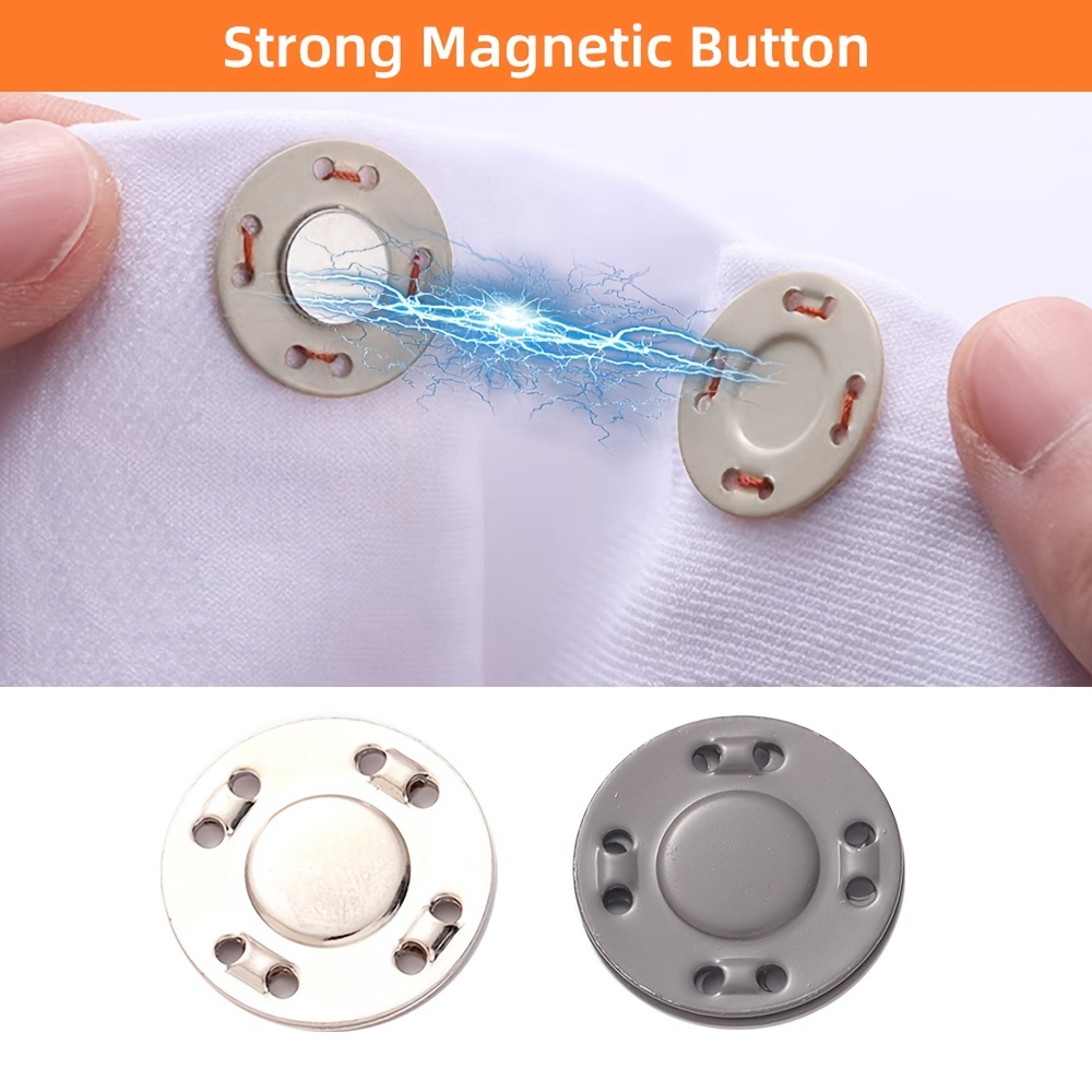 6 Pairs of DIY Cloth Buttons Clothing Magnetic Buttons Sweater Fastener 